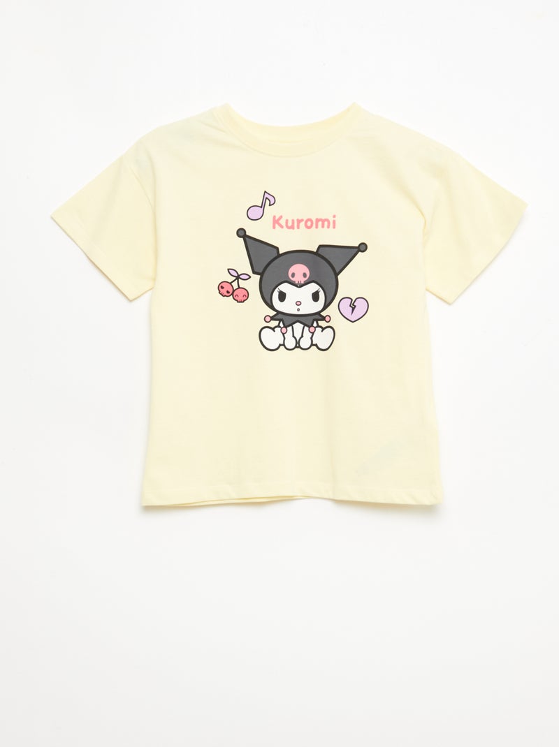 Pack de 3 t-shirts de manga curta 'Kuromi' em algodão Branco - Kiabi