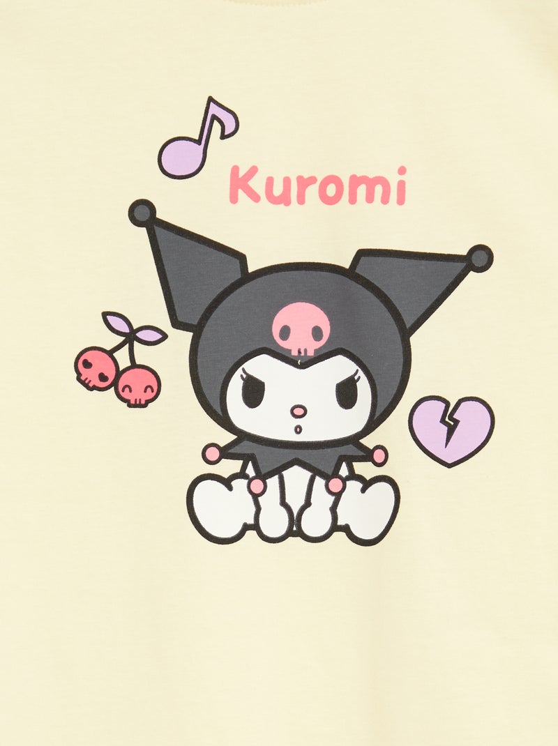 Pack de 3 t-shirts de manga curta 'Kuromi' em algodão Branco - Kiabi