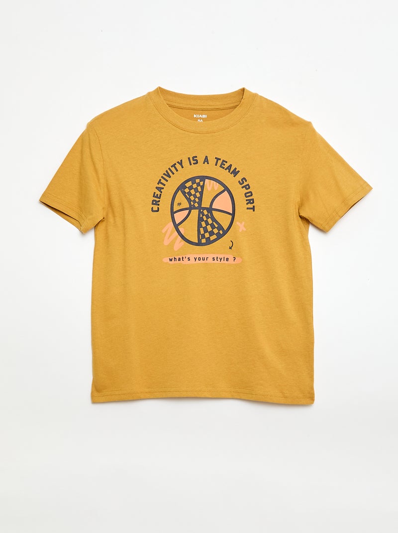Pack de 3 t-shirts em algodão Amarelo - Kiabi