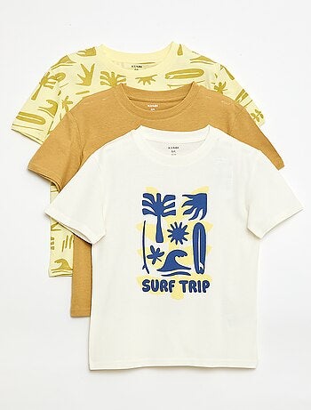 Pack de 3 t-shirts de algodão