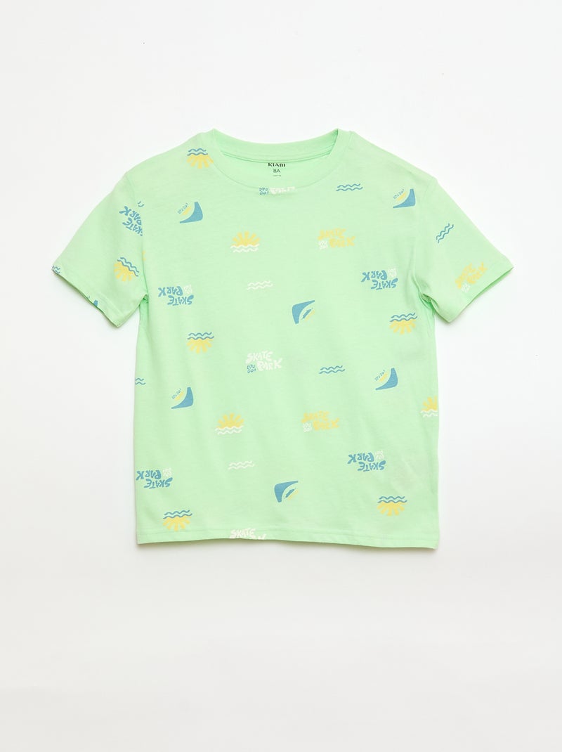 Pack de 3 t-shirts em algodão Azul - Kiabi