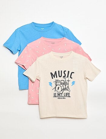 Pack de 3 t-shirts de algodão