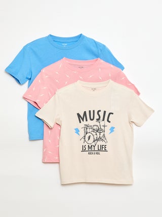 Pack de 3 t-shirts em algodão