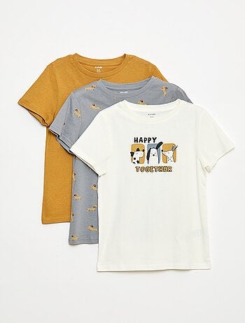 Pack de 3 t-shirts estilo 'palmeira'