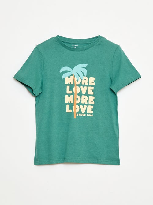Pack de 3 t-shirts estilo 'palmeira' - Kiabi