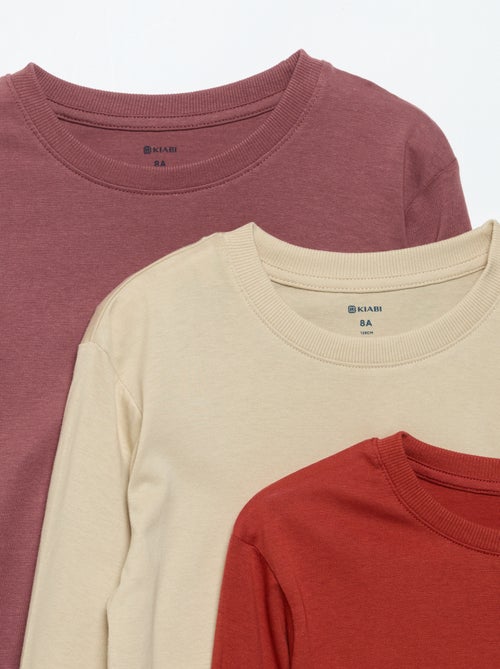 Pack de 3 t-shirts lisos - Kiabi Pack de 3 t-shirts lisos - Kiabi