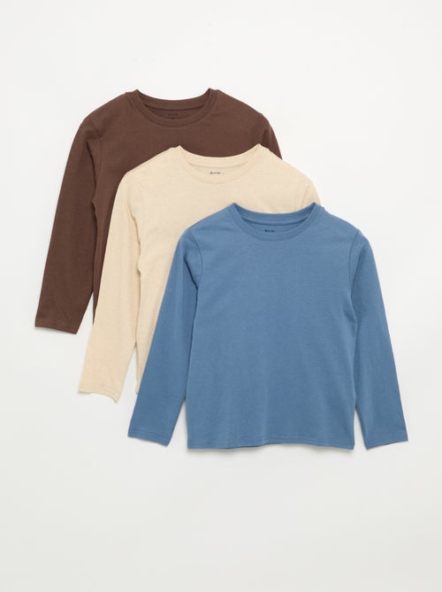 Pack de 3 t-shirts lisos - Kiabi