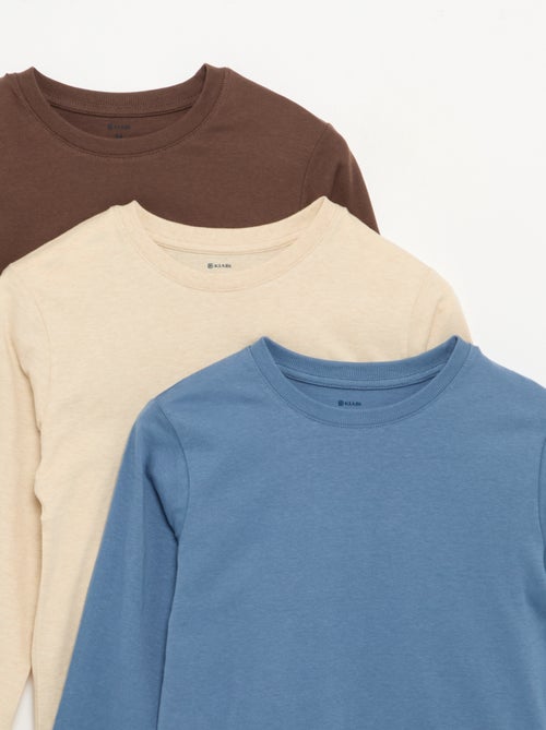 Pack de 3 t-shirts lisos - Kiabi