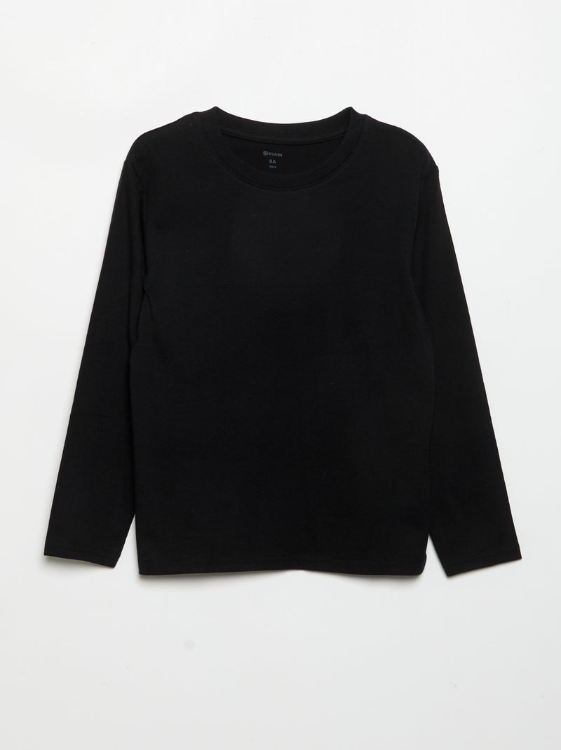 Pack de 3 t-shirts lisos Preto - Kiabi
