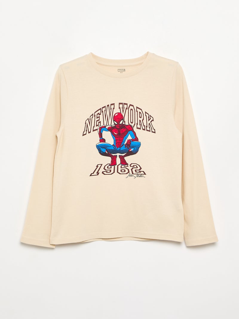 Pack de 3 T-shirts \"Marvel\' \'Homem-Aranha\' de manga comprida Vermelho - Kiabi