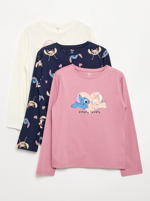 Pack de 3 t-shirts 'Stitch' & 'Angel' - Kiabi
