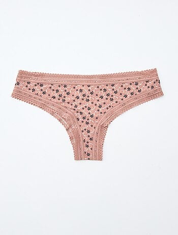 Pack de 3 tangas em microfibra com estampado