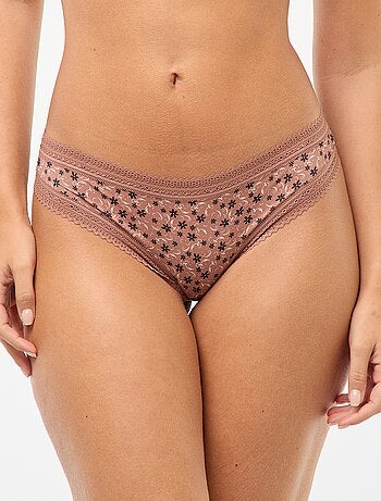 Pack de 3 tangas em microfibra com estampado