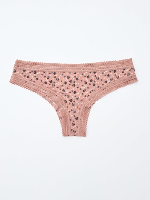 Pack de 3 tangas em microfibra estampada - Kiabi