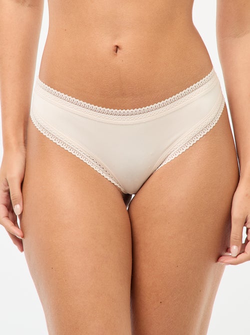 Pack de 3 tangas em microfibra estampada - Kiabi