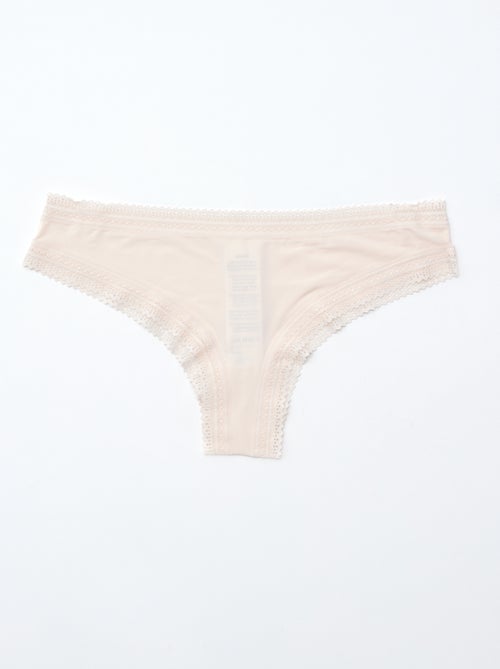 Pack de 3 tangas em microfibra estampada - Kiabi