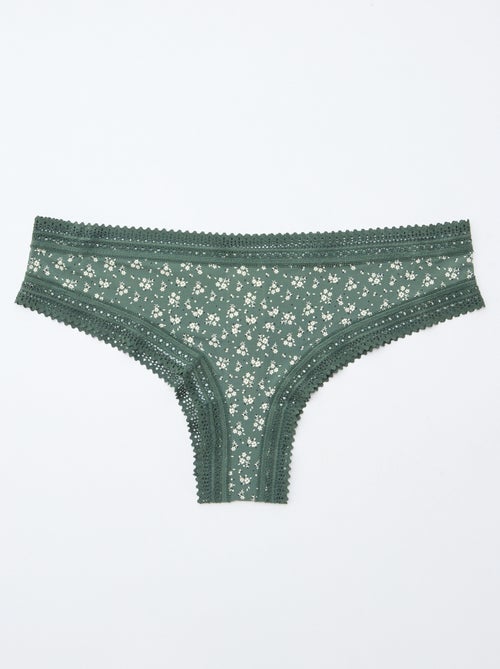 Pack de 3 tangas em microfibra estampada - Kiabi