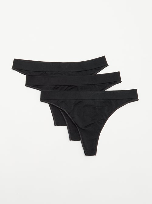 Pack de 3 tangas sem costura - Kiabi Pack de 3 tangas sem costura - Kiabi