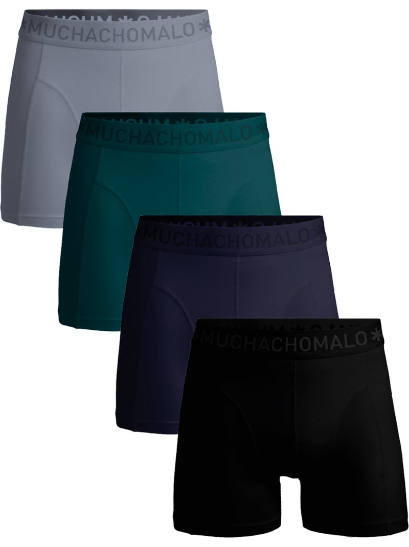 Pack de 4 boxers Muchachomalo Preto Verde Azul - Kiabi