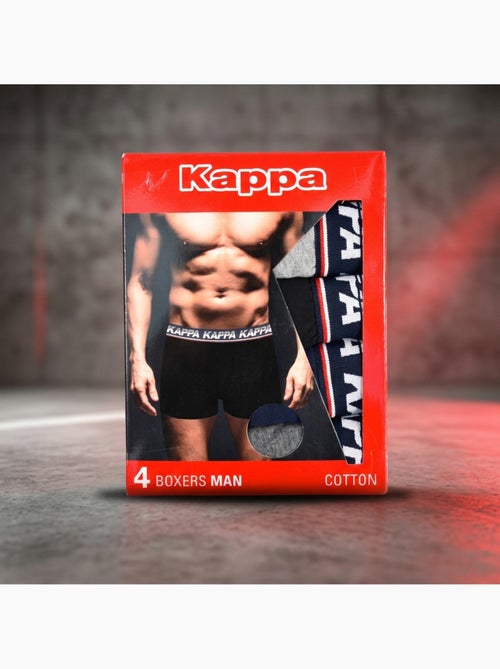 Pack de 4 Cuecas Boxer Homem KAPPA - Algodão, Caixa Presente - Kiabi Pack de 4 Cuecas Boxer Homem KAPPA - Algodão, Caixa Presente - Kiabi