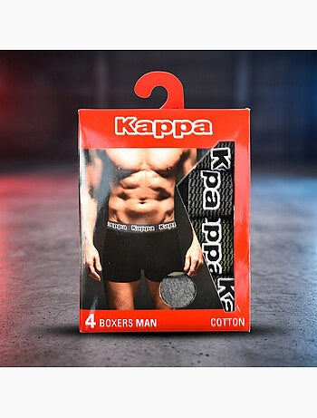 Pack de 4 Cuecas Boxer Homem KAPPA - Algodão, Caixa Presente