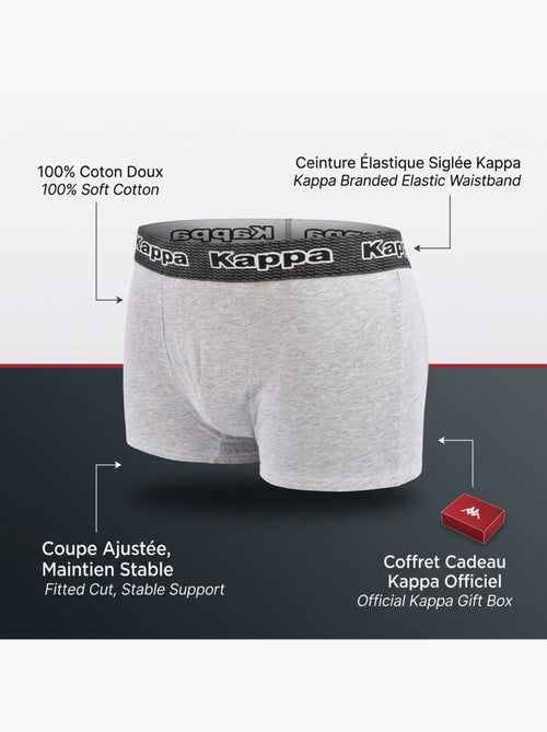 Pack de 4 Cuecas Boxer Homem KAPPA - Algodão, Caixa Presente - Kiabi Pack de 4 Cuecas Boxer Homem KAPPA - Algodão, Caixa Presente - Kiabi