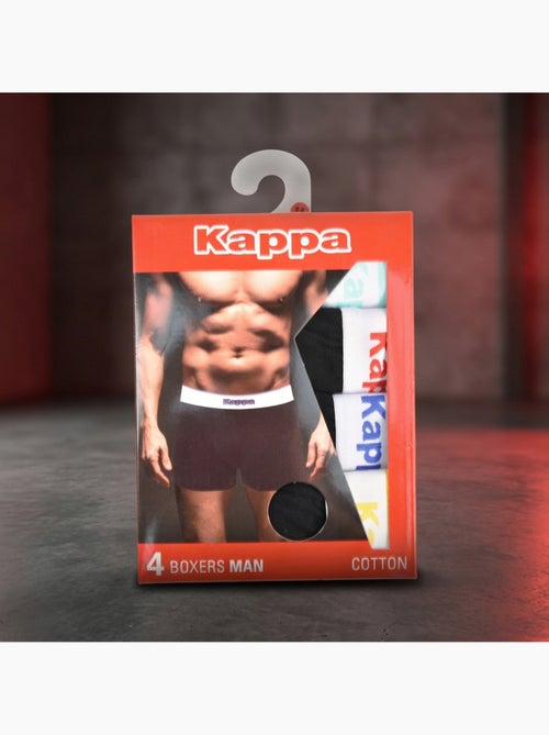 Pack de 4 Cuecas Boxer Homem KAPPA - Algodão, Caixa Presente - Kiabi Pack de 4 Cuecas Boxer Homem KAPPA - Algodão, Caixa Presente - Kiabi