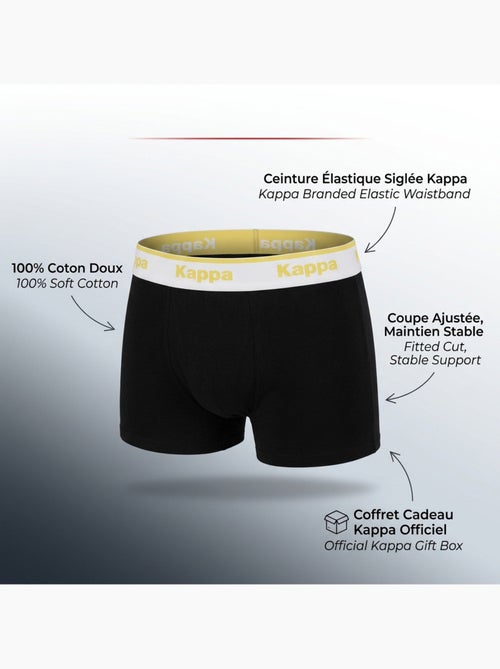Pack de 4 Cuecas Boxer Homem KAPPA - Algodão, Caixa Presente - Kiabi Pack de 4 Cuecas Boxer Homem KAPPA - Algodão, Caixa Presente - Kiabi