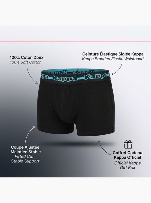 Pack de 4 Cuecas Boxer Homem KAPPA - Algodão, Caixa Presente - Kiabi Pack de 4 Cuecas Boxer Homem KAPPA - Algodão, Caixa Presente - Kiabi