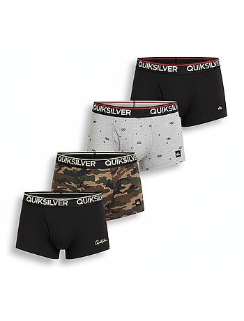Pack de 4 cuecas boxer homem quiksilver oferta