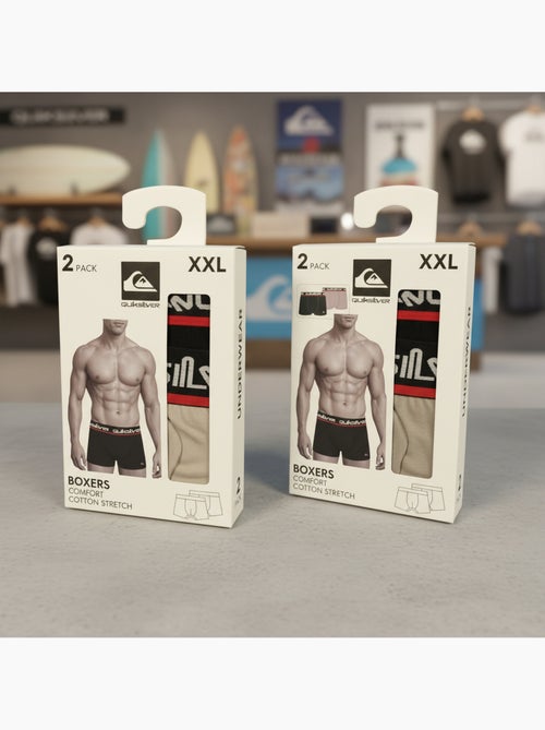 Pack de 4 cuecas boxer homem quiksilver oferta - Kiabi