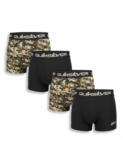 Pack de 4 cuecas boxer homem quiksilver oferta - Kiabi