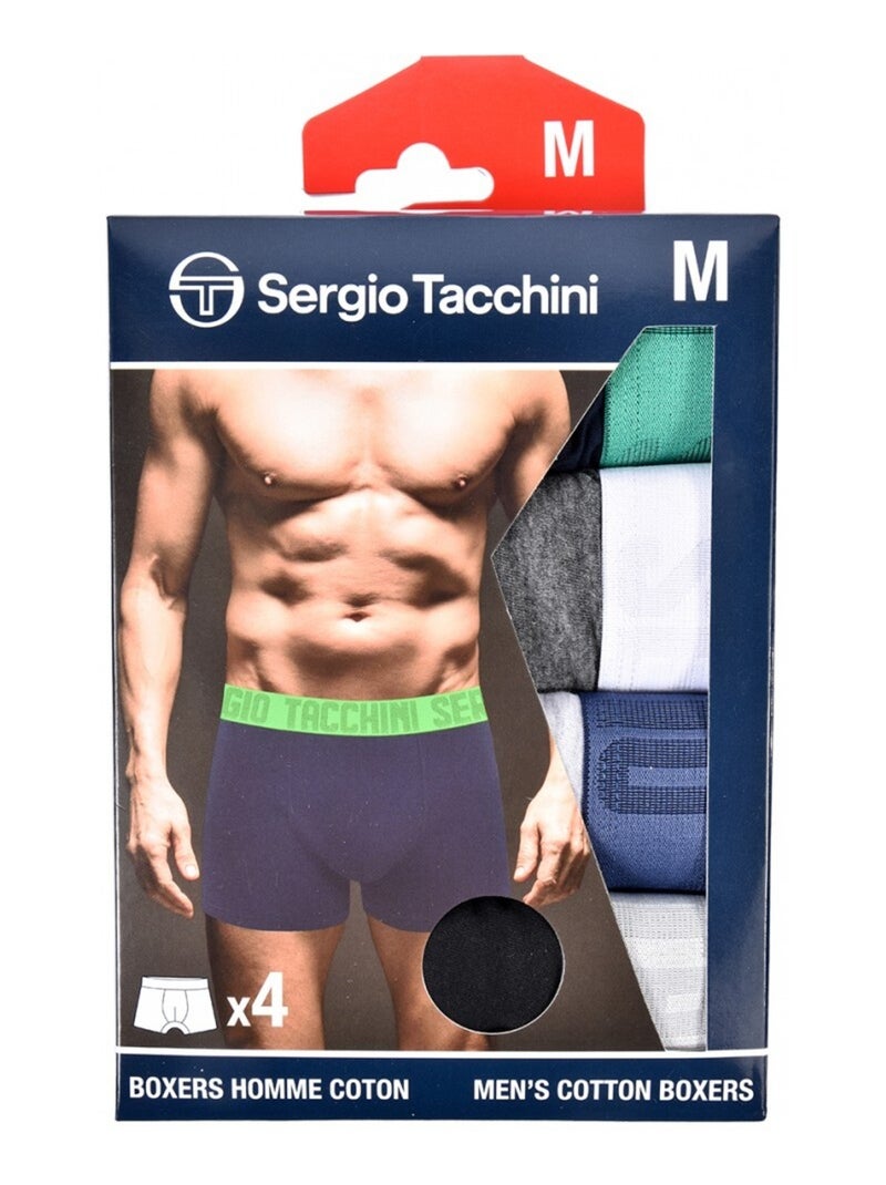 Pack de 4 Cuecas Boxer SERGIO TACCHINI Multicolorido - Kiabi