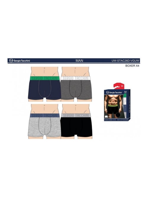 Pack de 4 Cuecas Boxer SERGIO TACCHINI - Kiabi