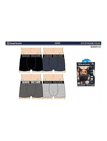 Pack de 4 Cuecas Boxer SERGIO TACCHINI