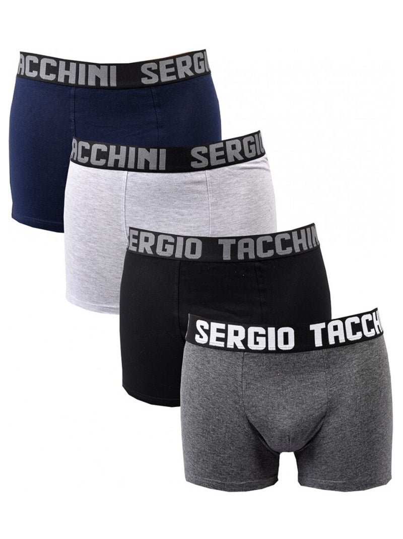 Pack de 4 Cuecas Boxer SERGIO TACCHINI Multicolorido - Kiabi