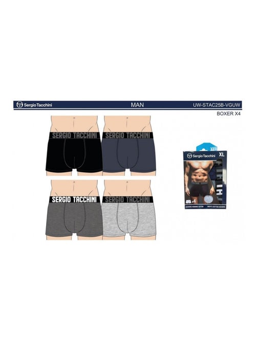Pack de 4 Cuecas Boxer SERGIO TACCHINI - Kiabi