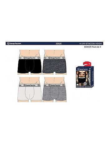 Pack de 4 Cuecas Boxer SERGIO TACCHINI