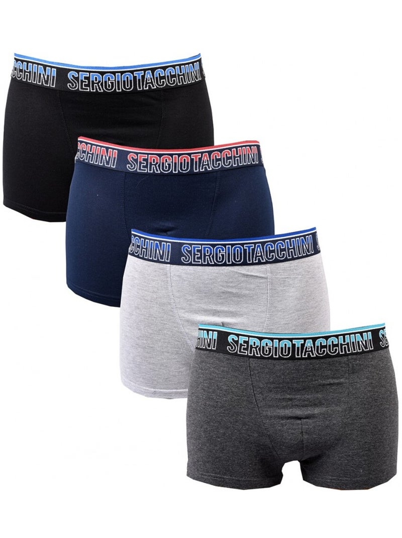 Pack de 4 Cuecas Boxer SERGIO TACCHINI Multicolorido - Kiabi