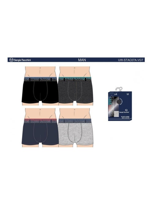 Pack de 4 Cuecas Boxer SERGIO TACCHINI - Kiabi