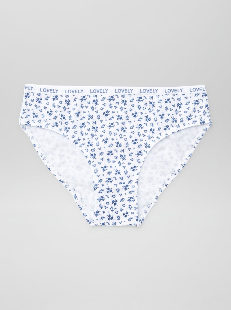 Pack de 4 Cuecas Estampadas BRANCO - Kiabi
