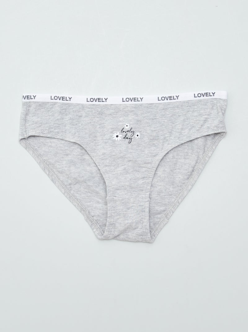 Pack de 4 cuecas estampadas BRANCO - Kiabi