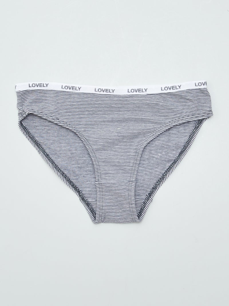 Pack de 4 cuecas estampadas BRANCO - Kiabi