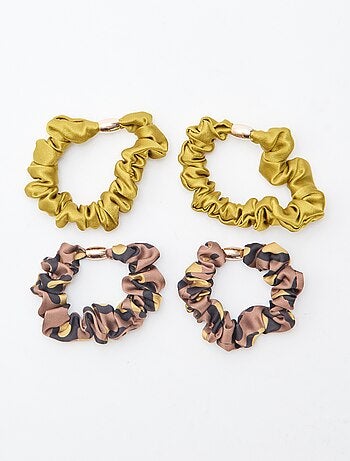 Conjunto de 4 elásticos de veludo