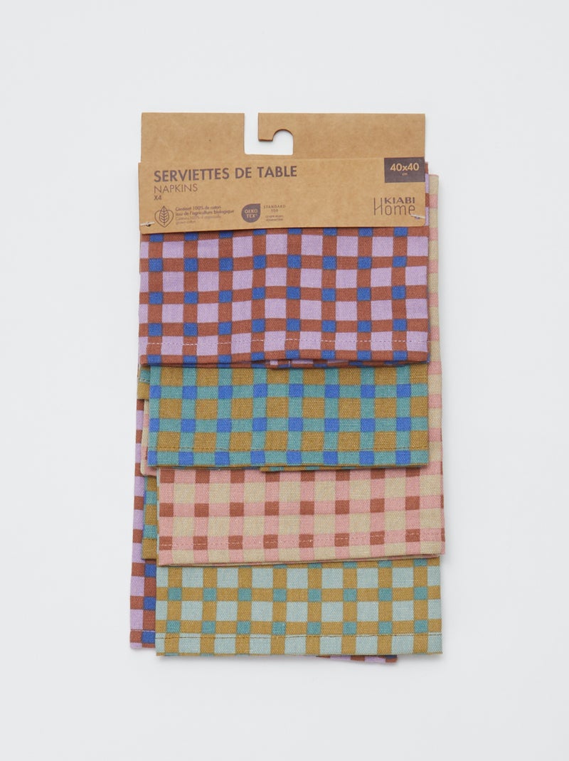 Pack de 4 guardanapos de mesa - Kiabi Home BEGE - Kiabi