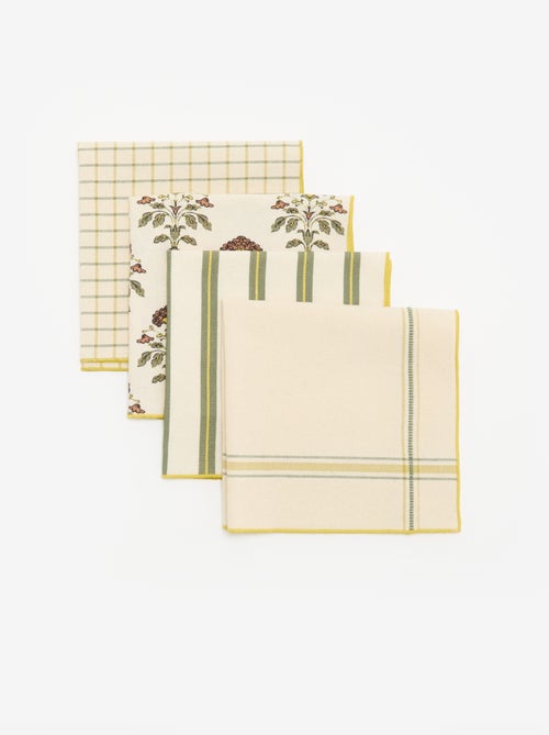 Pack de 4 guardanapos de mesa 40 x 40 cm - Kiabi Pack de 4 guardanapos de mesa 40 x 40 cm - Kiabi