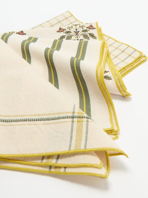 Pack de 4 guardanapos de mesa 40 x 40 cm - Kiabi Pack de 4 guardanapos de mesa 40 x 40 cm - Kiabi