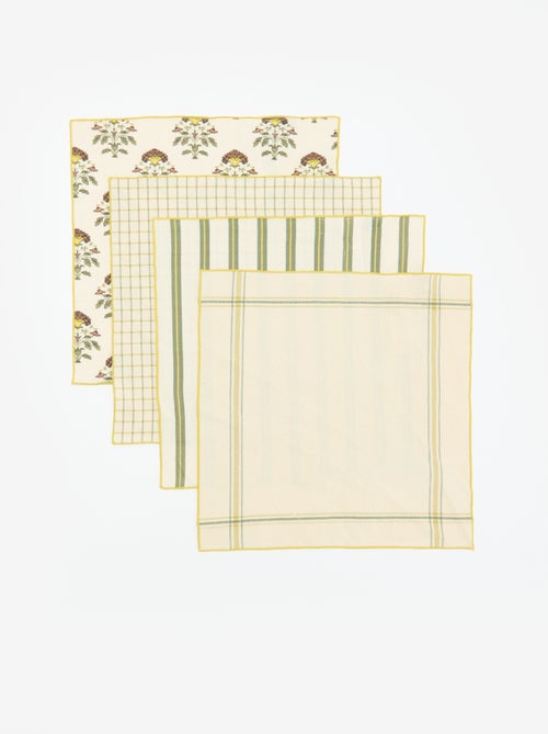 Pack de 4 guardanapos de mesa 40 x 40 cm - Kiabi Pack de 4 guardanapos de mesa 40 x 40 cm - Kiabi