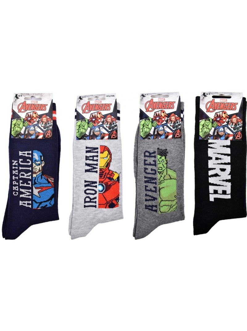 Pack de 4 Meias Adulto Licença Fantasia Sortidas Multicolorido - Kiabi