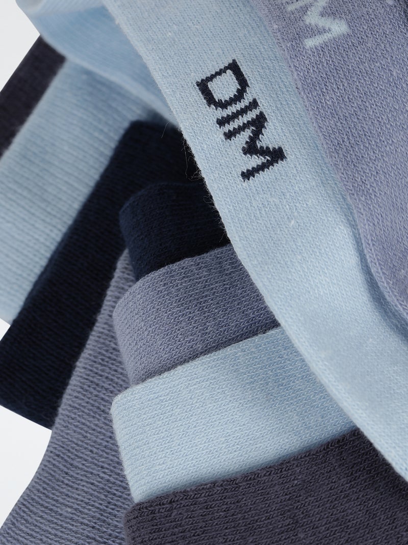 Pack de 4 meias de cano médio 'Dim' Azul - Kiabi